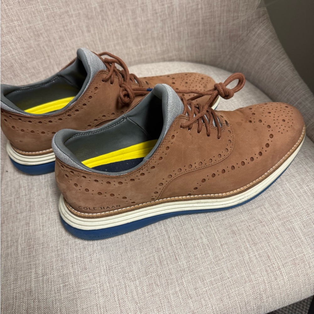 Cole Haan Men's Tan Wingtip Oxfords Zerogrand